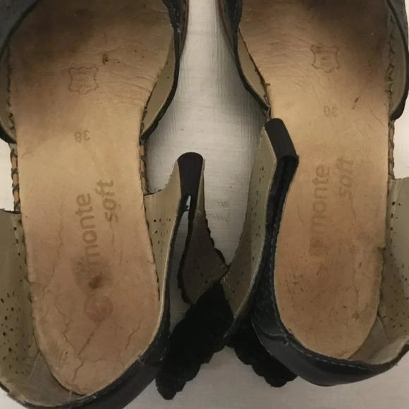 Remonte Soft Casual Comfort Mary Jane's Perforated Leather Black EU 38 US 7 - Picture 6 of 10